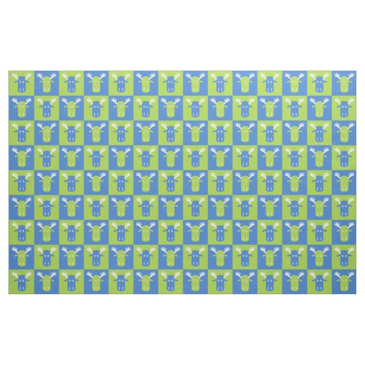 Moose Head Pop Art Zollgewebe Stoff (Fat Quarter (45,7 x 55,9 cm))