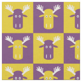 Moose Head Pop Art Zollgewebe Stoff (Nahaufnahme)