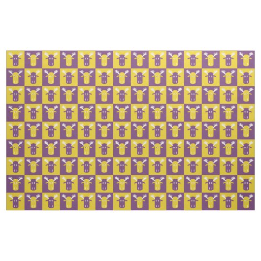 Moose Head Pop Art Zollgewebe Stoff (Fat Quarter (45,7 x 55,9 cm))