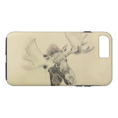 Moose Head Sketch Case-Mate iPhone Hülle (Rückseite (Horizontal))