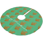 Moose Head Thunder_Cove Polyester Weihnachtsbaumdecke (Schrägansicht)