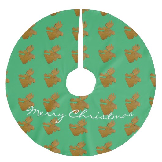 Moose Head Thunder_Cove Polyester Weihnachtsbaumdecke (Vorderseite)