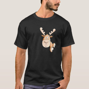 Moose-Hirsch-Reindeer-Design für wild lebende Tier T-Shirt