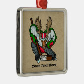 Moose Hockey Ornament Aus Metall (Rechts)