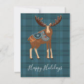 Moose Holiday Card Feiertagskarte (Vorderseite)