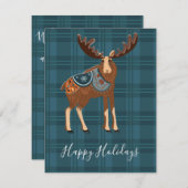Moose Holiday Card Feiertagskarte (Vorne/Hinten)
