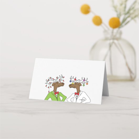 Moose Holiday Platzkarte (Vorderseite)