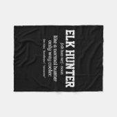 Moose Hunter Gift Funny Definition Elchenjagd Fleecedecke (Vorderseite (Horizontal))