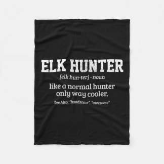 Moose Hunter Gift Funny Definition Elchenjagd Fleecedecke