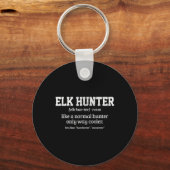 Moose Hunter Gift Funny Definition Elchenjagd Schlüsselanhänger (Vorderseite)