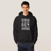 Moose Hunting Dad like regular Dad Fathers Day Moo Hoodie (Vorne ganz)