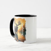 Moose im Herbst Reflektion des Sees Tasse (Vorderseite Links)