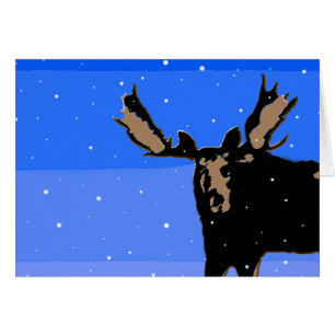 Moose im Winter - Original Wildlife Art