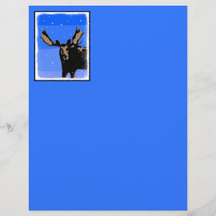 Moose im Winter - Original Wildlife Art