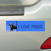 Moose im Winter - Original Wildlife Art Autoaufkleber (Auf Auto)
