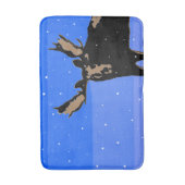 Moose im Winter - Original Wildlife Art Badematte (Vorderseite Vertikal)