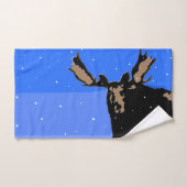 Moose im Winter - Original Wildlife Art Badhandtuch Set (Handtuch)
