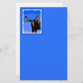 Moose im Winter - Original Wildlife Art Briefpapier (Vorne/Hinten)