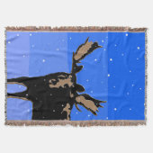 Moose im Winter - Original Wildlife Art Decke (Vorderseite)