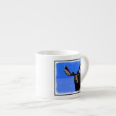 Moose im Winter - Original Wildlife Art Espressotasse (Vorderseite Rechts)