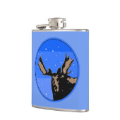 Moose im Winter - Original Wildlife Art Flachmann (Links)
