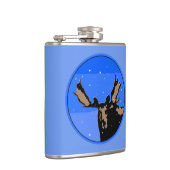 Moose im Winter - Original Wildlife Art Flachmann (Rechts)