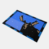 Moose im Winter - Original Wildlife Art Fußmatte (Schrägansicht)