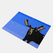 Moose im Winter - Original Wildlife Art Fußmatte (Schrägansicht)