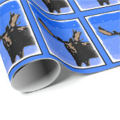 Moose im Winter - Original Wildlife Art Geschenkpapier (Rolleneckpunkt)