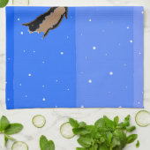 Moose im Winter - Original Wildlife Art Geschirrtuch (Gefaltet)