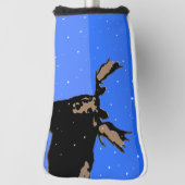 Moose im Winter - Original Wildlife Art Golf Headcover (Rotieren 90)