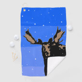 Moose im Winter - Original Wildlife Art Golfhandtuch (Insitu)