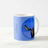 Moose im Winter - Original Wildlife Art Kaffeetasse (VorderseiteRechts)