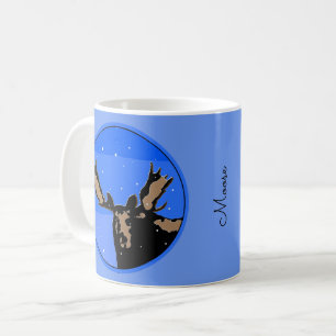 Moose im Winter - Original Wildlife Art Kaffeetasse