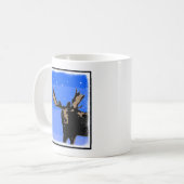 Moose im Winter - Original Wildlife Art Kaffeetasse (Vorderseite Links)
