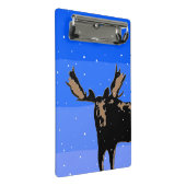 Moose im Winter - Original Wildlife Art Mini Klemmbrett (Schrägansicht)