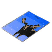 Moose im Winter - Original Wildlife Art Notizblock (Linke Seite)