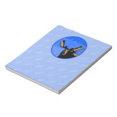 Moose im Winter - Original Wildlife Art Notizblock (Rotiert)