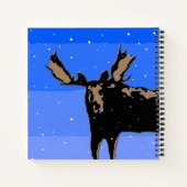 Moose im Winter - Original Wildlife Art Notizblock (Rückseite)
