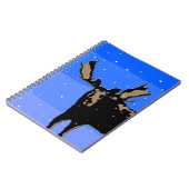 Moose im Winter - Original Wildlife Art Notizblock (Linke Seite)