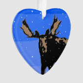 Moose im Winter - Original Wildlife Art Ornament (Vorderseite)
