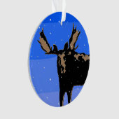 Moose im Winter - Original Wildlife Art Ornament (Vorderseite)