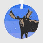 Moose im Winter - Original Wildlife Art Ornament (Rückseite)