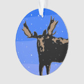 Moose im Winter - Original Wildlife Art Ornament (Vorderseite)