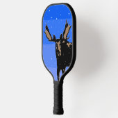 Moose im Winter - Original Wildlife Art Pickleball Schläger (Links)