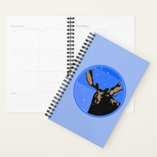 Moose im Winter - Original Wildlife Art Planer