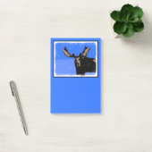 Moose im Winter - Original Wildlife Art Post-it Klebezettel (Büro)