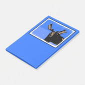 Moose im Winter - Original Wildlife Art Post-it Klebezettel (angewinkelt)