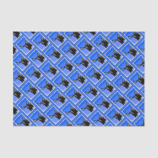 Moose im Winter - Original Wildlife Art Seidenpapier (Vorderseite)