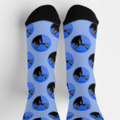 Moose im Winter - Original Wildlife Art Socken (Oben)